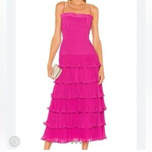 AMUR Pink Tiered Dress